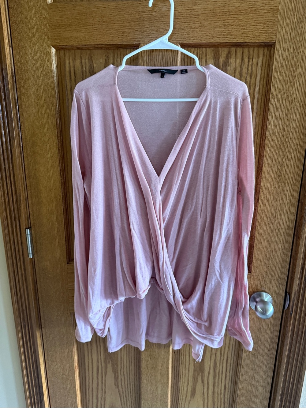 Vero Moda Soft Blush Pink Twist-Front Tunic Top Large